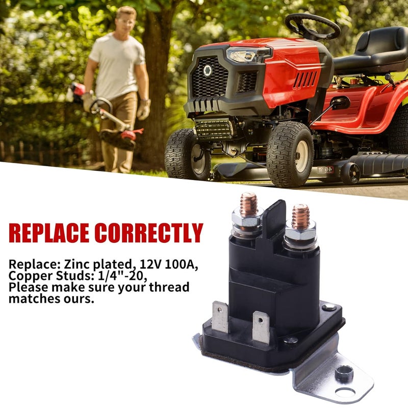 Azushwer 12V Starter Solenoid Relay Riding Lawn Mower Compatible with Cub Cadet XT1 XT2 Enduro RZT LT1 ZT1 ZT2 MTD Troy-Bilt Craftsman Yard Man Machines Zero Turn 725-06153A 725-06153 - Image 5